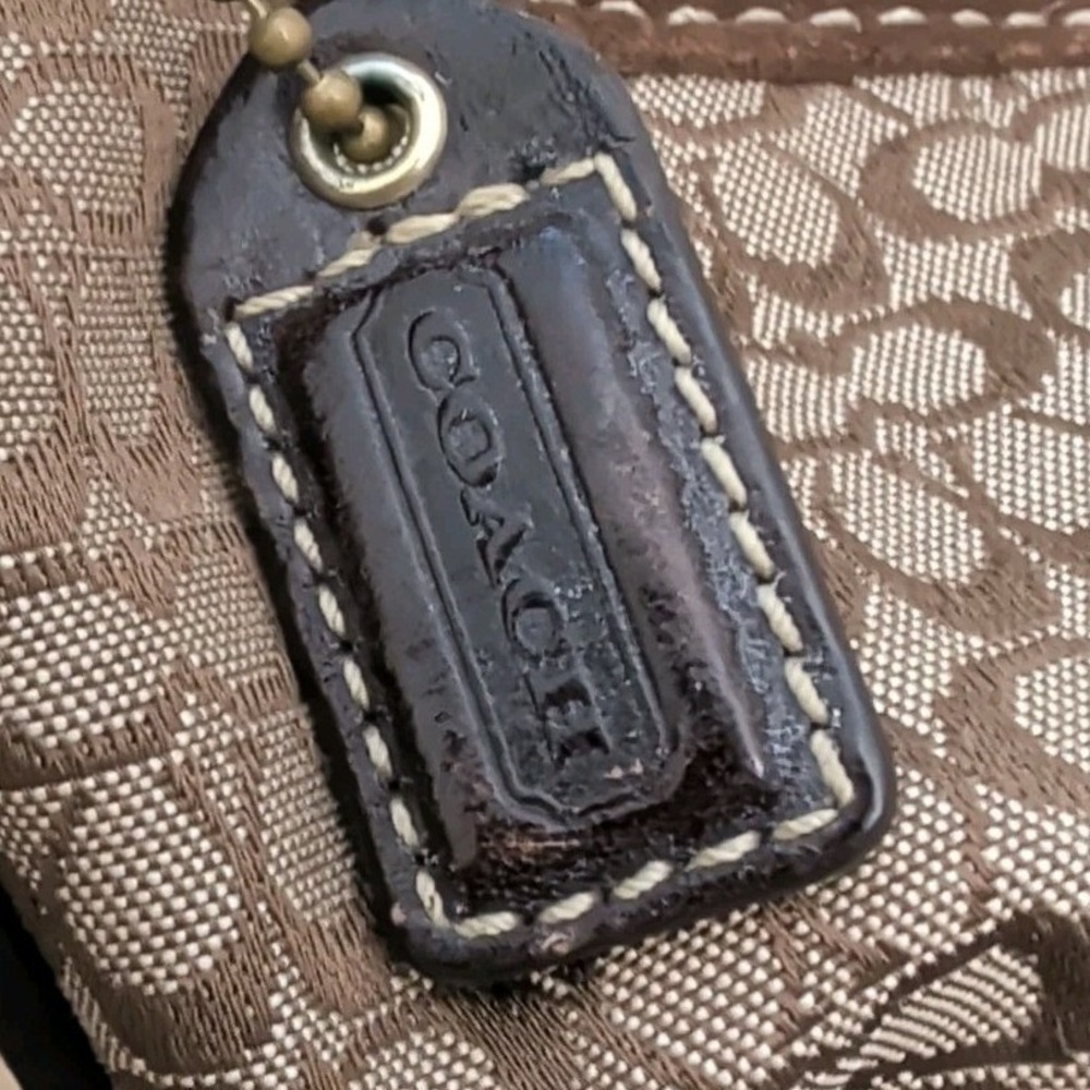 Vintage Coach Signature Soho Mini Hobo Shoulder Bag Jacquard And Suede 2154 Y2K - Picture 7 of 9